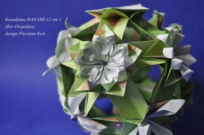 HANAMI ORQUÍDEA - design Flaviane Koti, do livro ORIGAMI EM FLOR de Flaviane Koti e Vera Young
