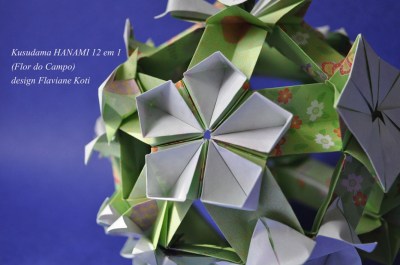 Kusudama Flor do Campo, design Flaviane Koti