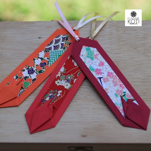 marcadores de livro em Origami TSURU